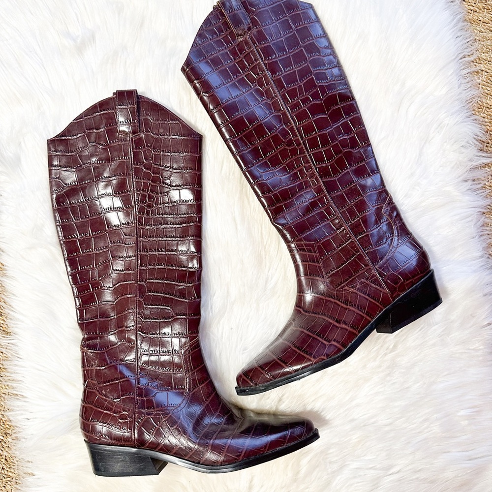 Marc Fisher Leather Cowboy Boots